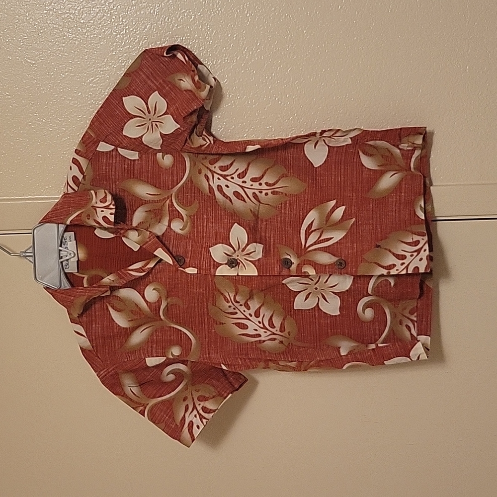 Boy's Aloha Print Button-Down Shirt